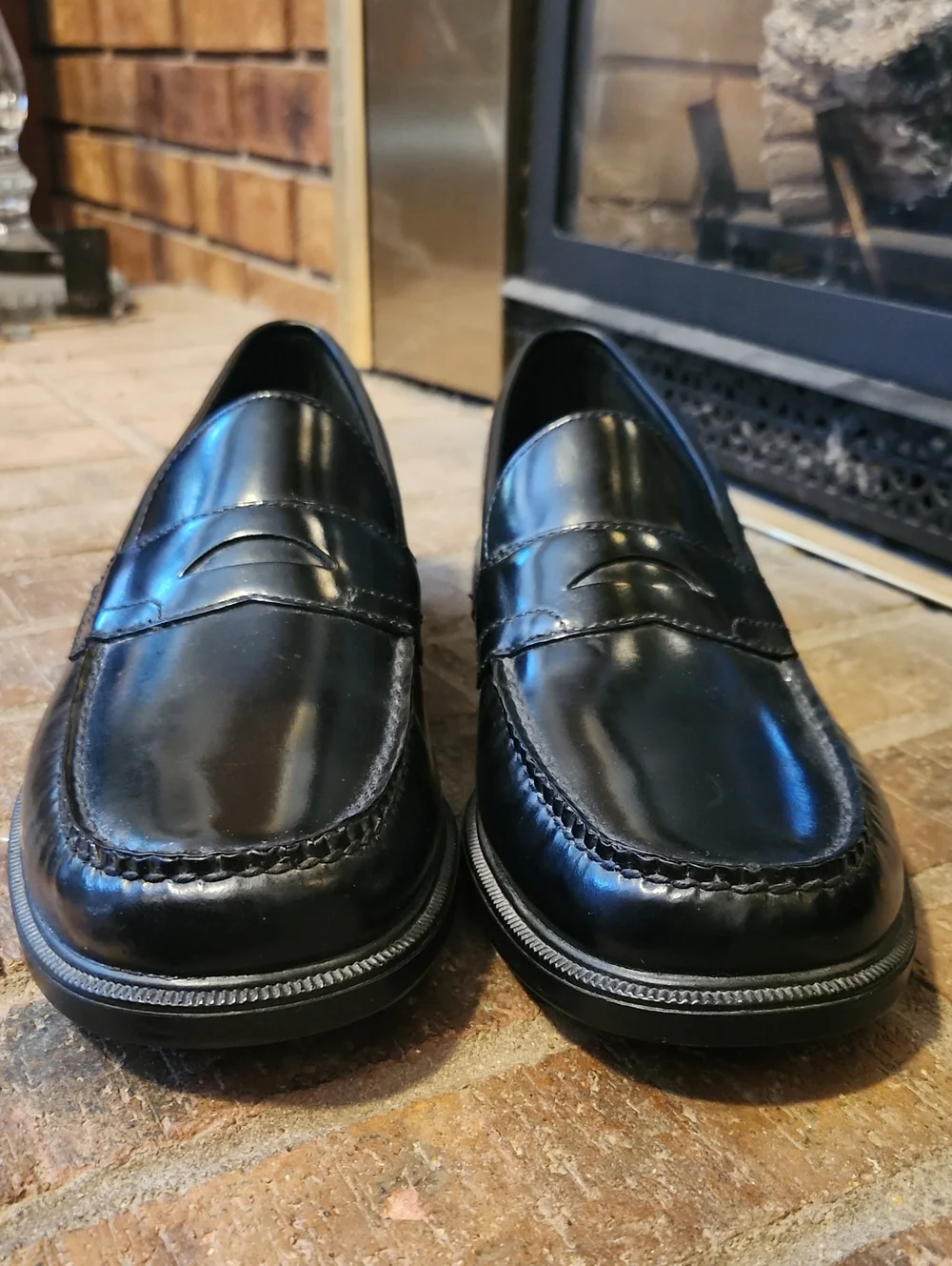 Rockport Black Leather 11N Penny Loafers Preppy Business Church Wedding Formal